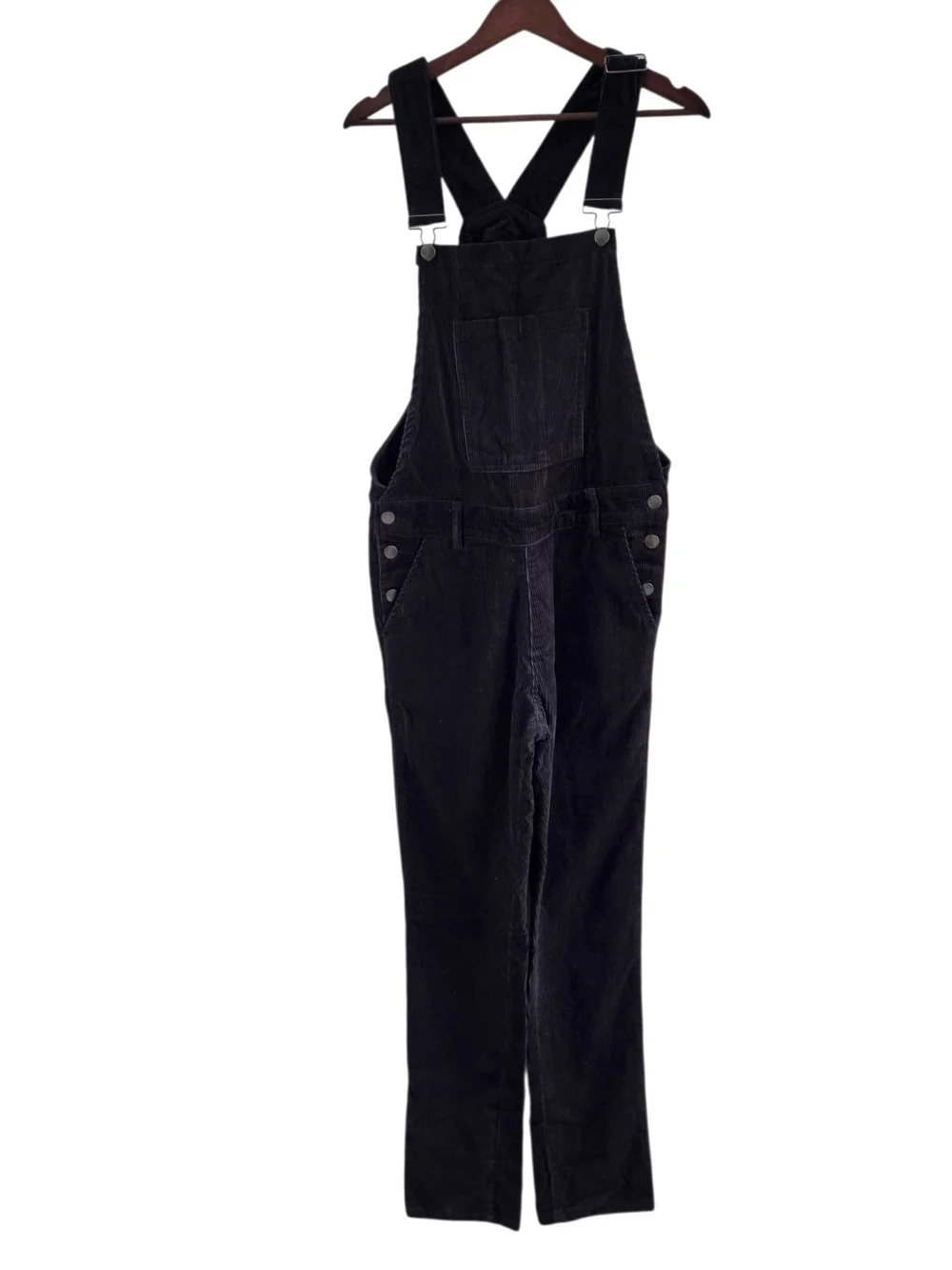 Forever 21 Black Corduroy Overalls Pockets Mens Size XS NEW NWT